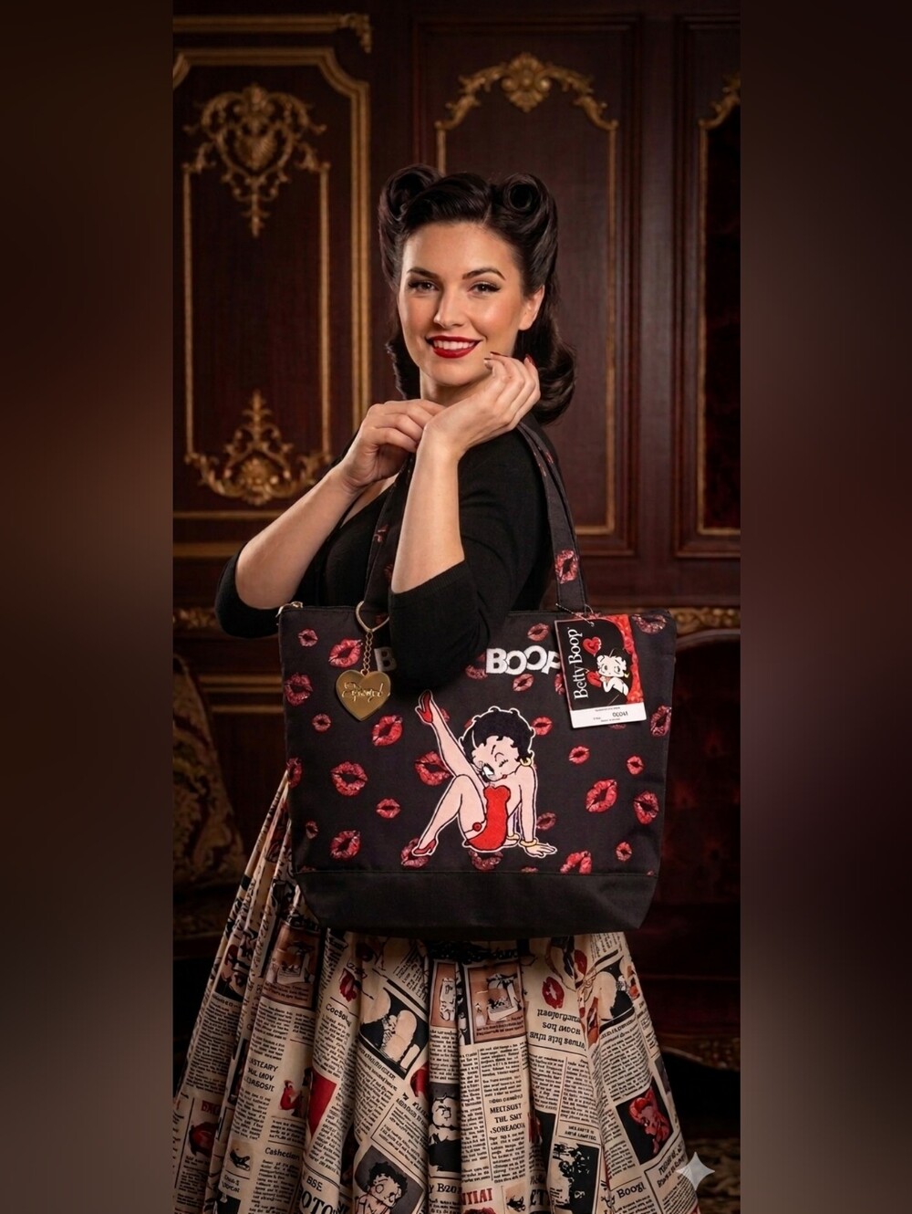 BETTY BOOP Large Baby Bags & Purses With Coin Wallet Attached